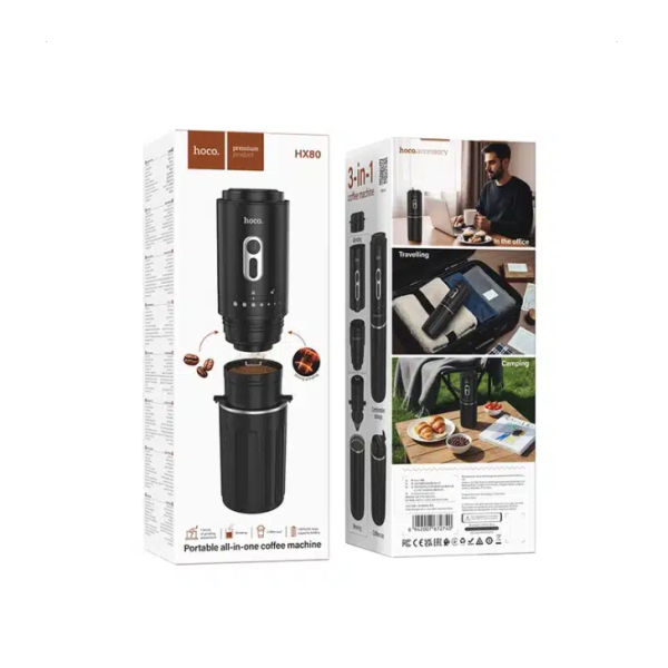 портативная кофемашина Hoco HX80 Portable all-in-one coffee machine [Black]