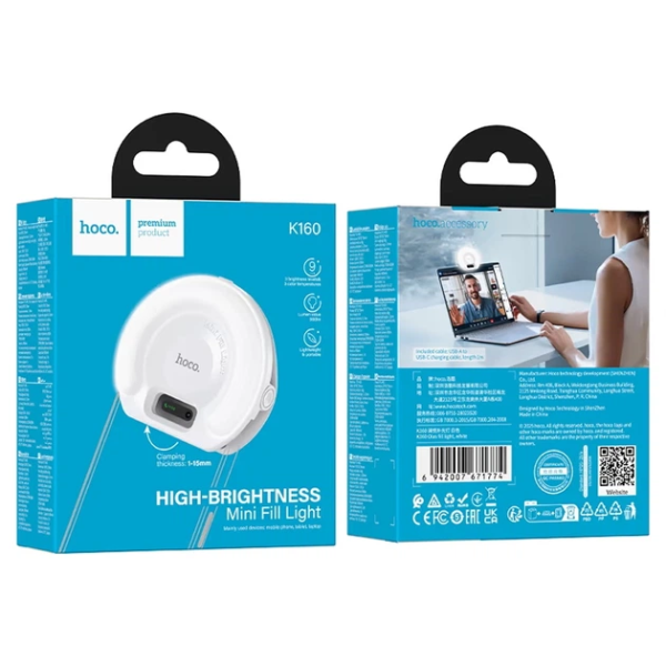 Lampă inelară Hoco K160 [White]