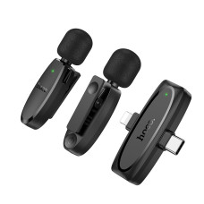 Беспроводной микрофон Hoco L15 Dual-mic (iP/Type-C) [Black]