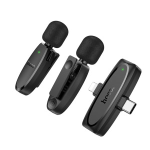 Беспроводной микрофон Hoco L15 Dual-mic (iP/Type-C) [Black]