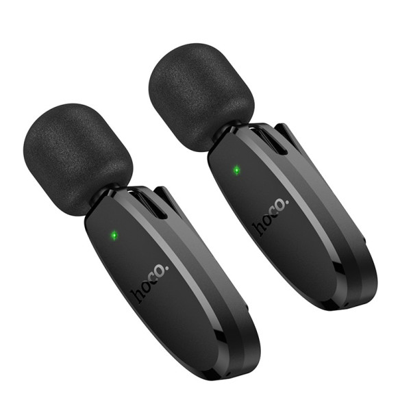 Беспроводной микрофон Hoco L15 Dual-mic (iP/Type-C) [Black]