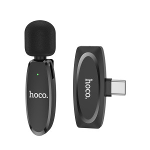 Беспроводной микрофон Hoco L15 for Type-C Crystal lavalier [Black]