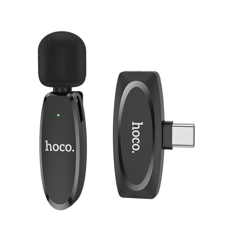 Microfon wireless Hoco L15 for Type-C Crystal lavalier [Black]