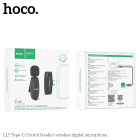 Microfon wireless Hoco L15 for Type-C Crystal lavalier [Black]
