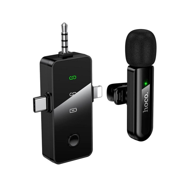 Беспроводной микрофон Hoco L20B Fair wireless microphone(iP/Type-C/3.5) [Black]