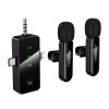 Microfon wireless Hoco L20C Fair dual-mic wireless microphone(iP/Type-C/3.5) [Black]