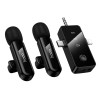 Microfon wireless Hoco L20C Fair dual-mic wireless microphone(iP/Type-C/3.5) [Black]