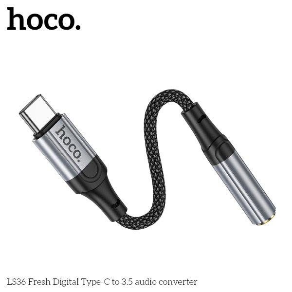 Адаптер Hoco LS36 Fresh Digital Type-C to 3.5 audio [Black]