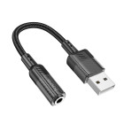 Adaptor Hoco LS37 Spirit USB to 3.5mm [Black]