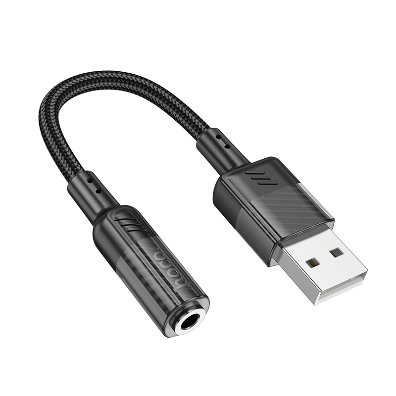 Adaptor Hoco LS37 Spirit USB to 3.5mm [Black]