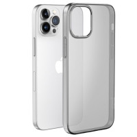 Husa Hoco Light series TPU case for iP14 Pro [Transparent-Black]