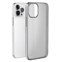 Husa Hoco Light series TPU case for iP15 Pro [Transparent-Black]