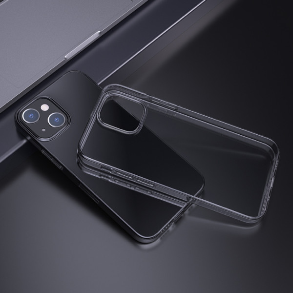Husa Hoco Light series TPU case for iP15 [Transparent-Black]