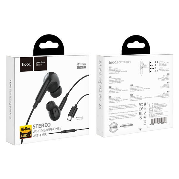 Casti Hoco Original Series M1 Max Type-C [Black]