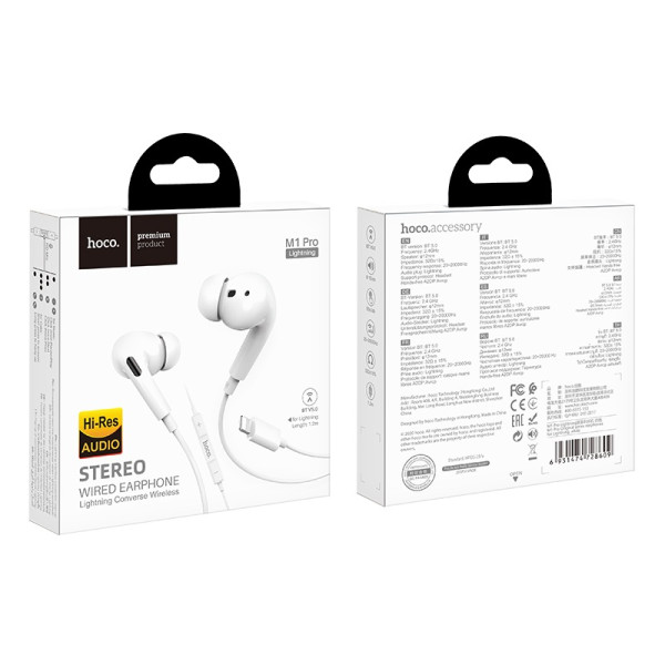 Casti Hoco Original Series M1 Pro Lightning [White]