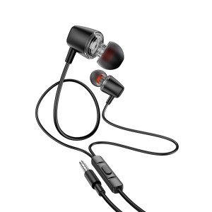 Casti Hoco M107 Discoverer with mic (AUX) [Black]