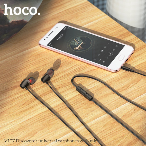 Casti Hoco M107 Discoverer with mic [Orange]
