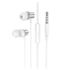 Наушники Hoco M110 Encourage metal universal earphones with mic (1.2м) [Silver]