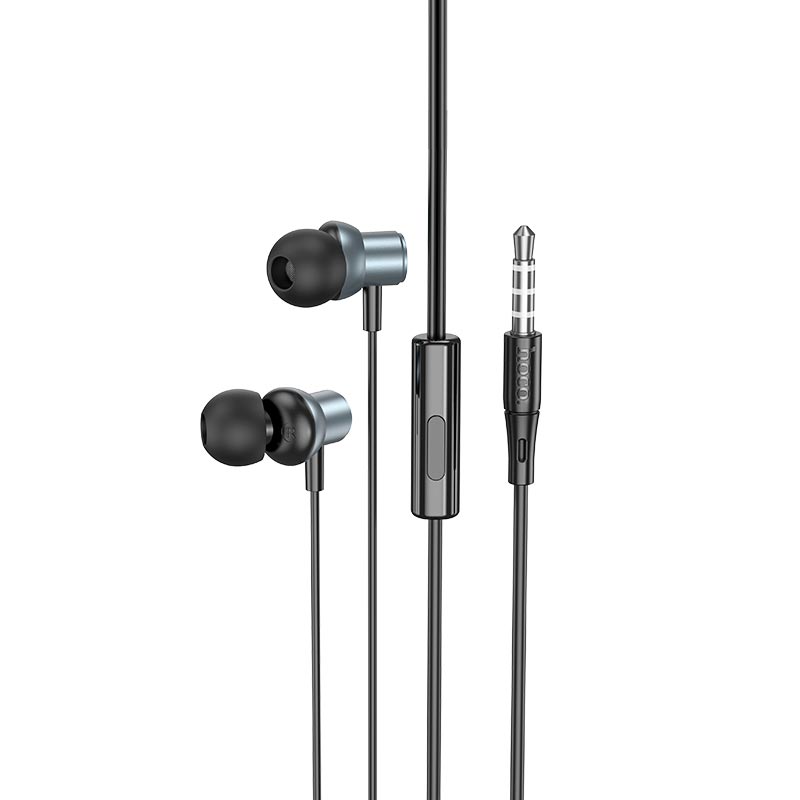 Casti Hoco M110 Encourage metal universal earphones with mic (1.2m) [Metal-Gray]