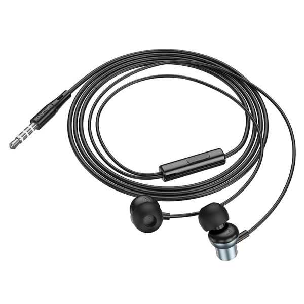Наушники Hoco M110 Encourage metal universal earphones with mic (1.2м) [Metal-Gray]