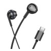 Casti Hoco M115 Sagacious universal earphones with microphone Type-C [Black]