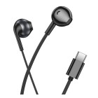 Casti Hoco M115 Sagacious universal earphones with microphone Type-C [Black]