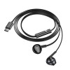 Casti Hoco M115 Sagacious universal earphones with microphone Type-C [Black]