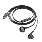 Casti Hoco M115 Sagacious universal earphones with microphone Type-C [Black]