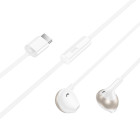 Casti Hoco M115 Sagacious universal earphones with microphone Type-C [White]