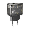 Incarcator de retea Hoco N34 Dazzling (PD20W+QC3.0) [Transparent-Black]