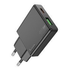 Зарядное устройство Hoco N38 Delgado dual port PD20W+QC3.0 [Black]