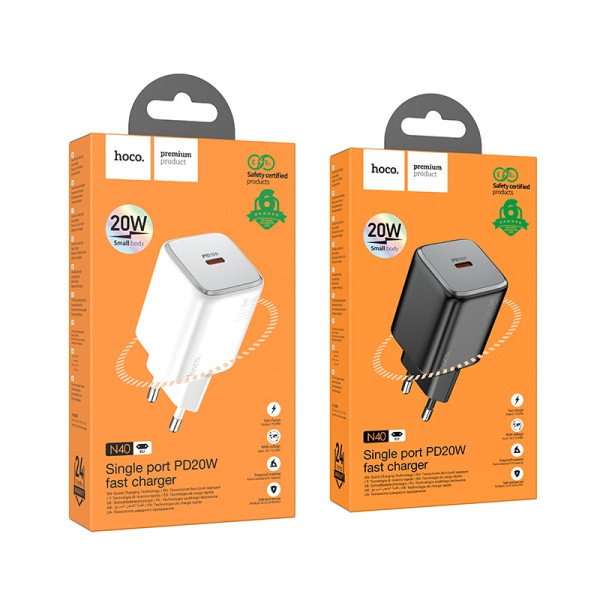 Incarcator de retea Hoco N40 Mighty single port (PD20W) [White]