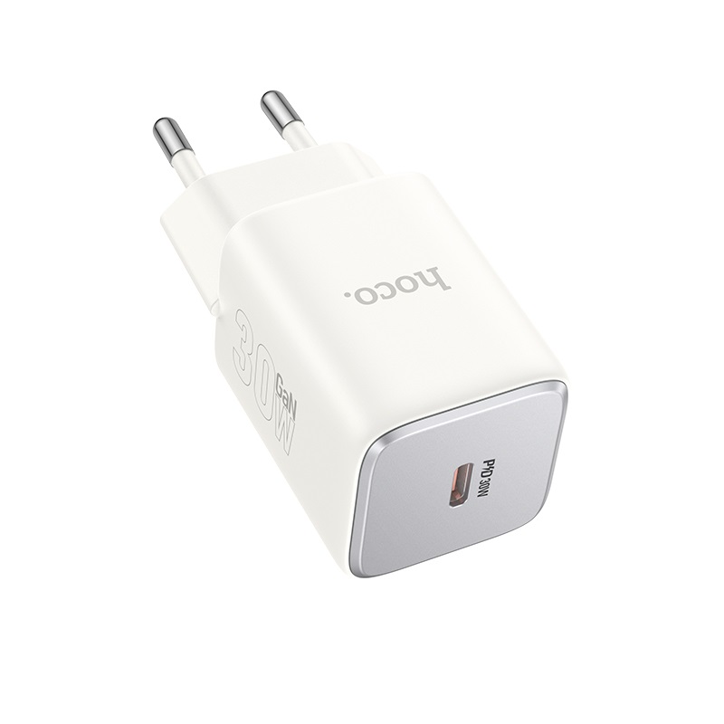 Incarcator de retea Hoco N43 Vista single port (PD30W) [Moonlight-White]