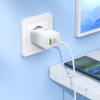 Incarcator de retea Hoco N71 Nuevo PD30W+QC3.0 charger(EU) [White]