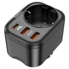 Многофункциональный Адаптер Hoco NS3 (including 1C2A PD20W fast charge)(EU/GER) [Black]