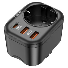 multifunctional socket Hoco NS3 (including 1C2A PD20W fast charge)(EU/GER) [Black]