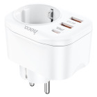 multifunctional socket Hoco NS3 (including 1C2A PD20W fast charge)(EU/GER) [White]