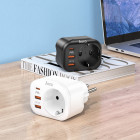 multifunctional socket Hoco NS3 (including 1C2A PD20W fast charge)(EU/GER) [White]