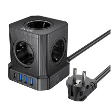 Prelungitor Hoco NS8 Sharp 5 position (PD20W/1C3A)  [Black]