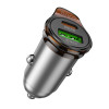 Incarcator auto Hoco NZ16A Rigorous 43W dual port PD25W+QC3.0 car charger [Gray]