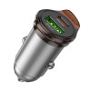 Incarcator auto Hoco NZ16A Rigorous 43W dual port PD25W+QC3.0 car charger [Gray]