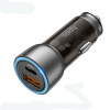 Incarcator auto Hoco NZ8 Sprinter 43W dual port PD25W+QC3.0 car charger [Brown]