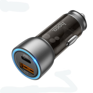 Авто зарядки Hoco NZ8 Sprinter 43W dual port PD25W+QC3.0 car charger [Brown]
