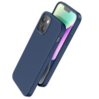 Husa Hoco Pure series silicone magnetic protective case iPhone 15 Plus [Blue]