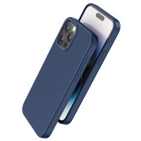 Чехол Hoco Pure series silicone magnetic protective case iP15 Pro Max [Blue]