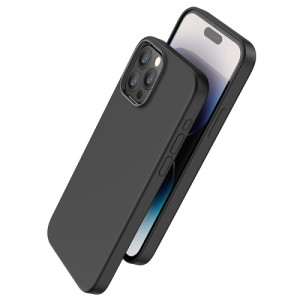 Husa Hoco Pure series silicone magnetic protective case iPhone 15 Pro [Black]
