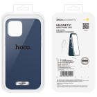 Husa Hoco Pure series silicone magnetic protective case iPhone 15 [Blue]