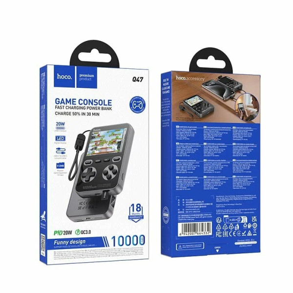 Power Bank Hoco Q47 Shine PD20W power bank with game console(10000mAh) [Metal-Gray]