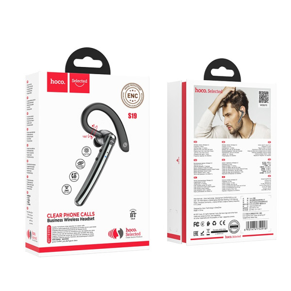 Bluetooth casca Hoco S19 Heartful (ENC) [Metal-Gray]