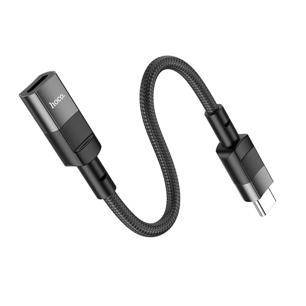 Адаптер Hoco U107 Type-C male to iP female adapter cable (0.1м) [Black]